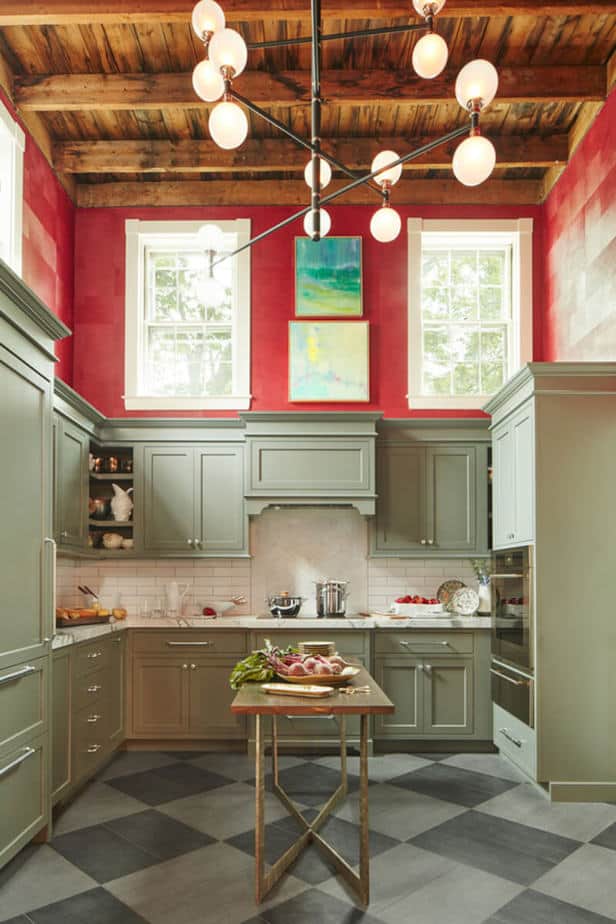 Colors That Go with Green Kitchen unique combination