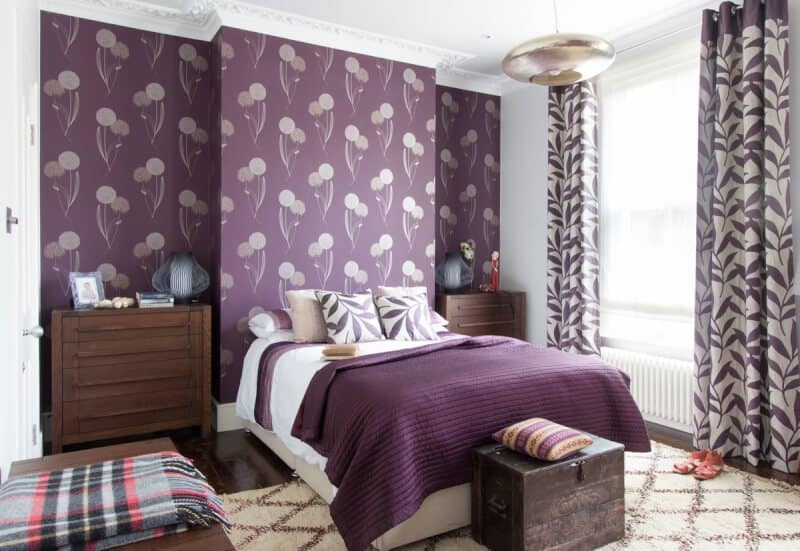 Colors That Matches with Purple for woman bedroom