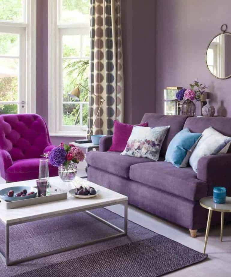 Colors That Purple Go With magenta arm chair