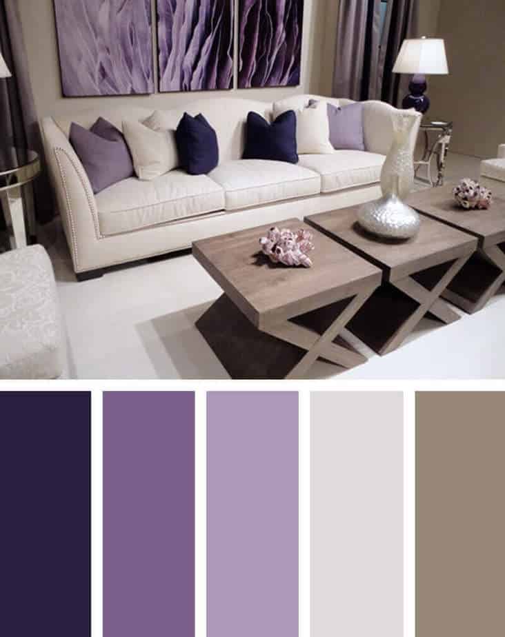 What Are the Colors That Go with Purple with wooden table