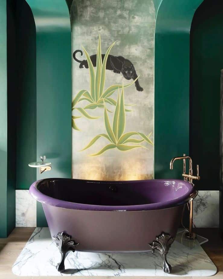 What Colors Go with Green in Bathroom luxury