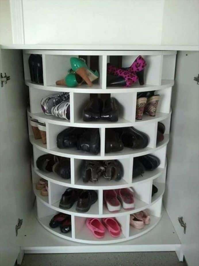 Rotating Shoe Storage