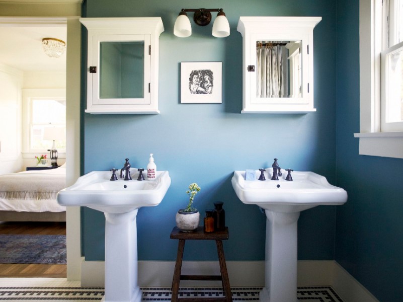 45 Blue Bathroom Ideas 2020 (Various Refreshing Designs) 1