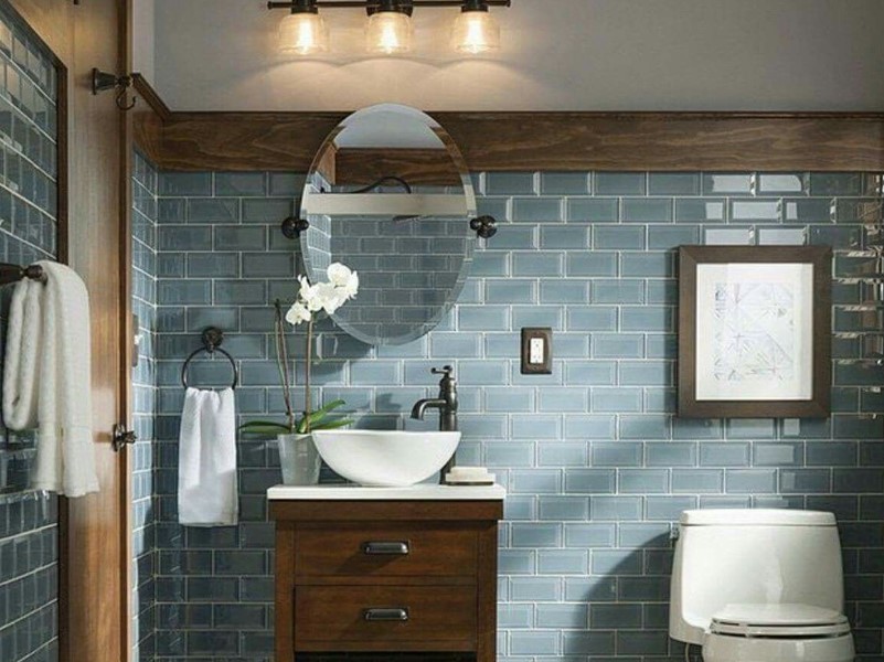 45 Blue Bathroom Ideas 2020 (Various Refreshing Designs) 14