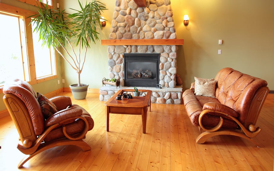 Natural Brown Couch Living Room