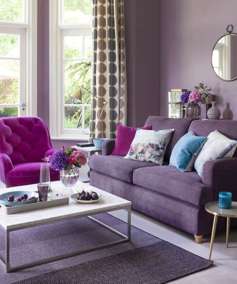 Soft Purple Living Room. Source: Pinterest