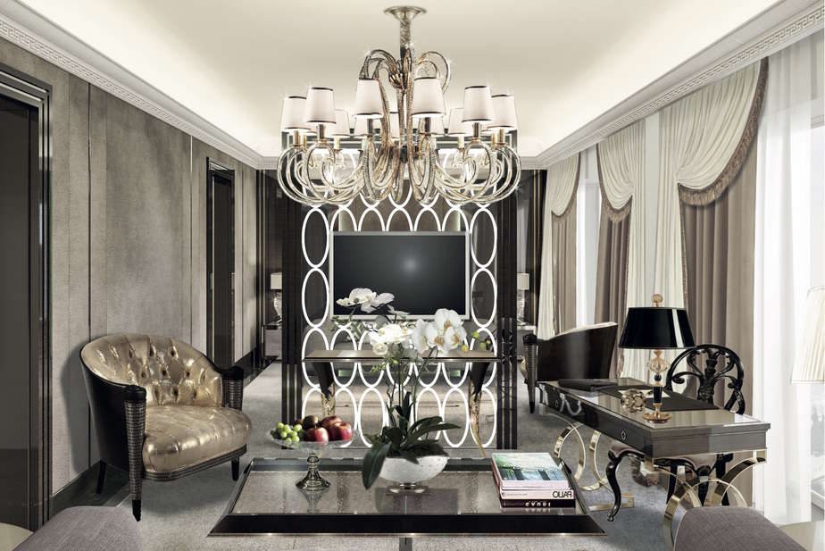 Upscale Glam Living Room