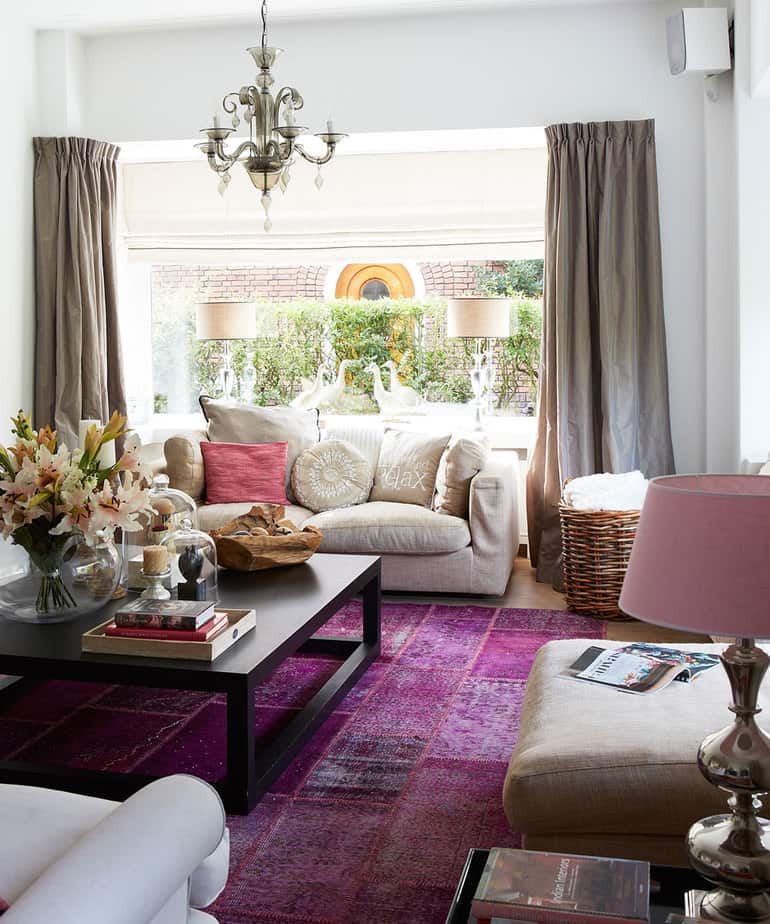 Graceful Purple Living Room