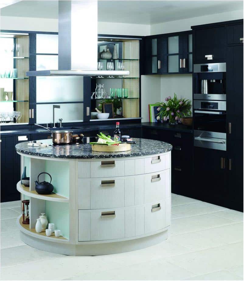 Concise Kitchen Island with Cooktop