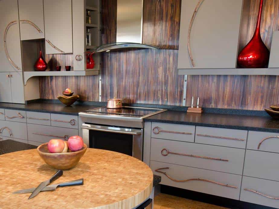 Wood Rustic Kitchen Backsplash