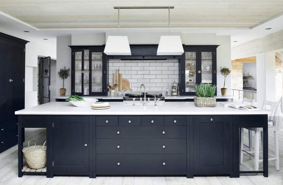 Appealing Black Kitchen Cabinet