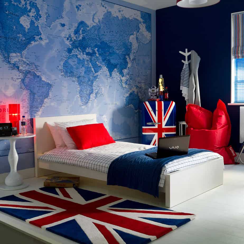 British-Inspired Modern Bedroom