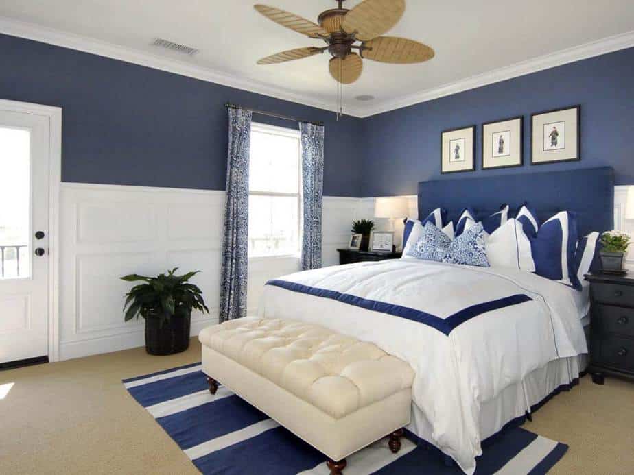 Alluring Navy Blue Bedroom