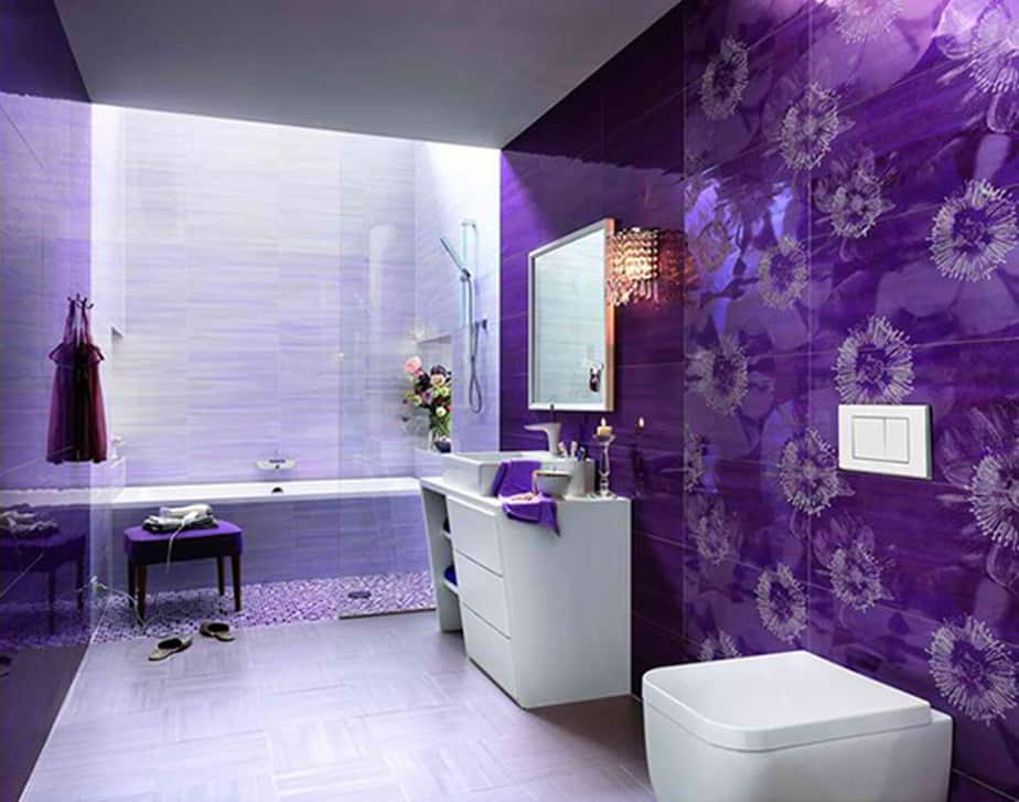 Charming Purple Bathroom