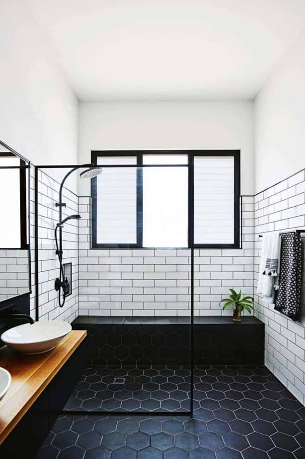 Contrasting Man Cave Bathroom