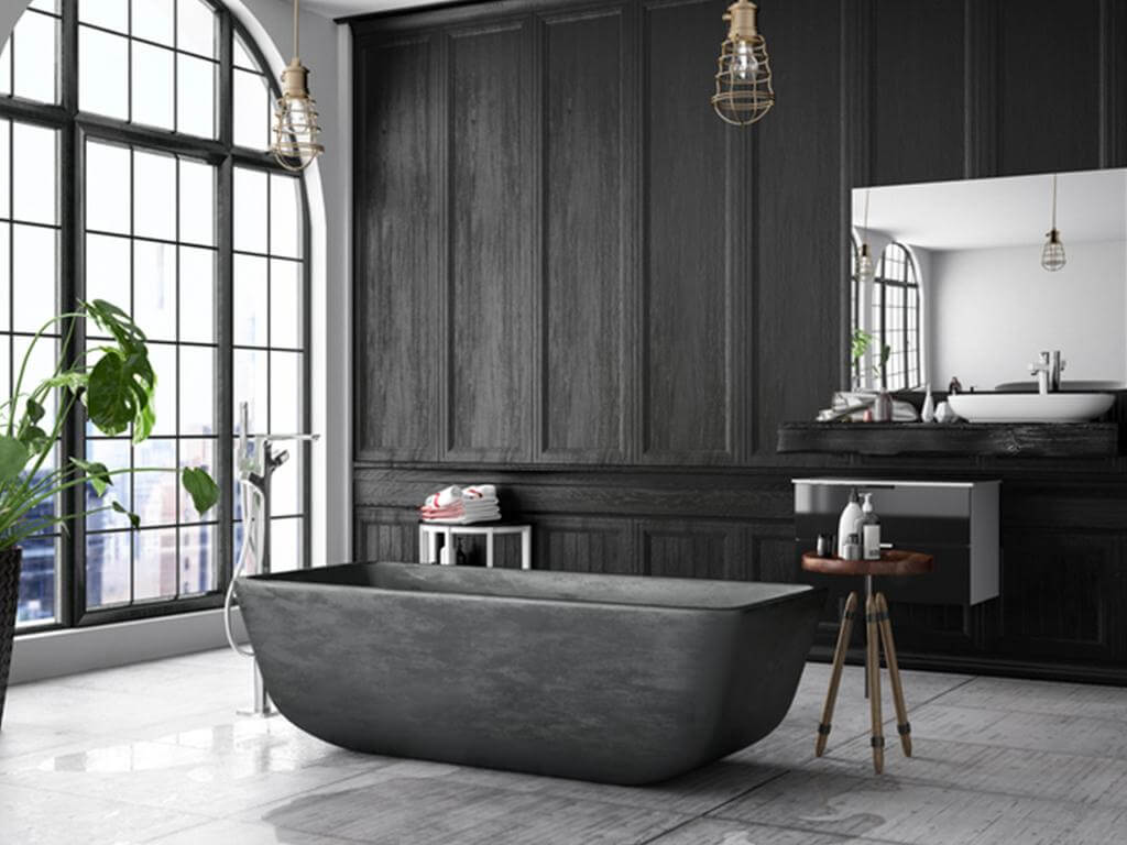 Cosy Black Bathroom