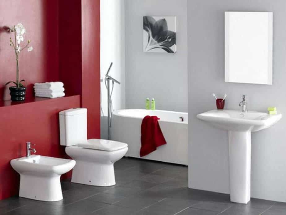 Delightful Red Bathroom