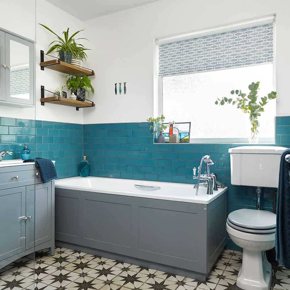 Delightful Teal Bathroom