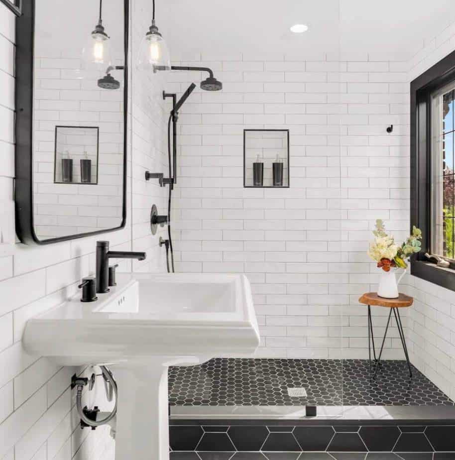 Engaging Transitional Bathroom