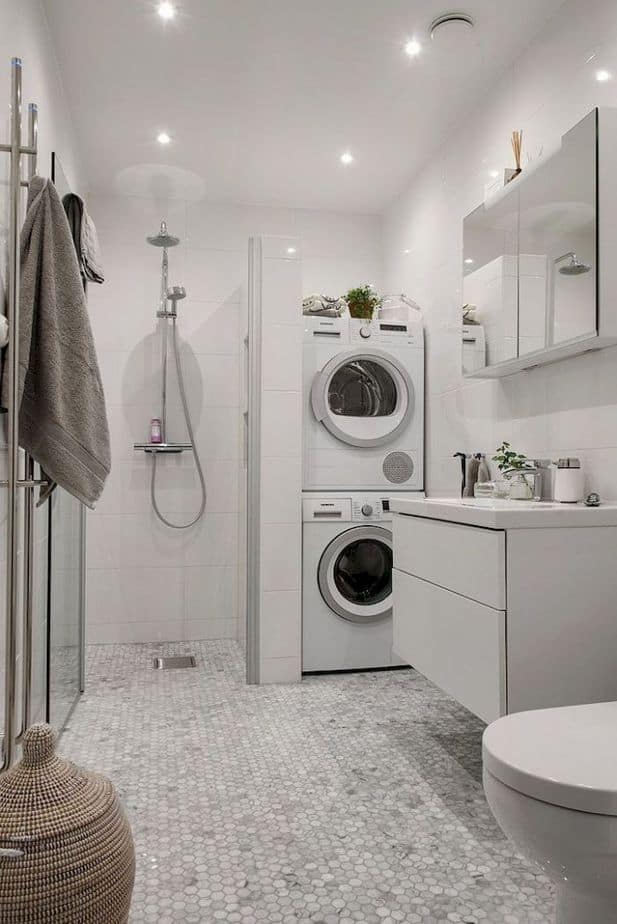 Lovely Bathroom Laundry Room