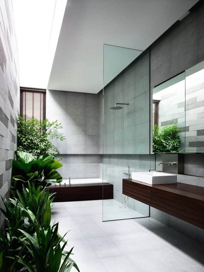 Minimalist Tropical Bathroom