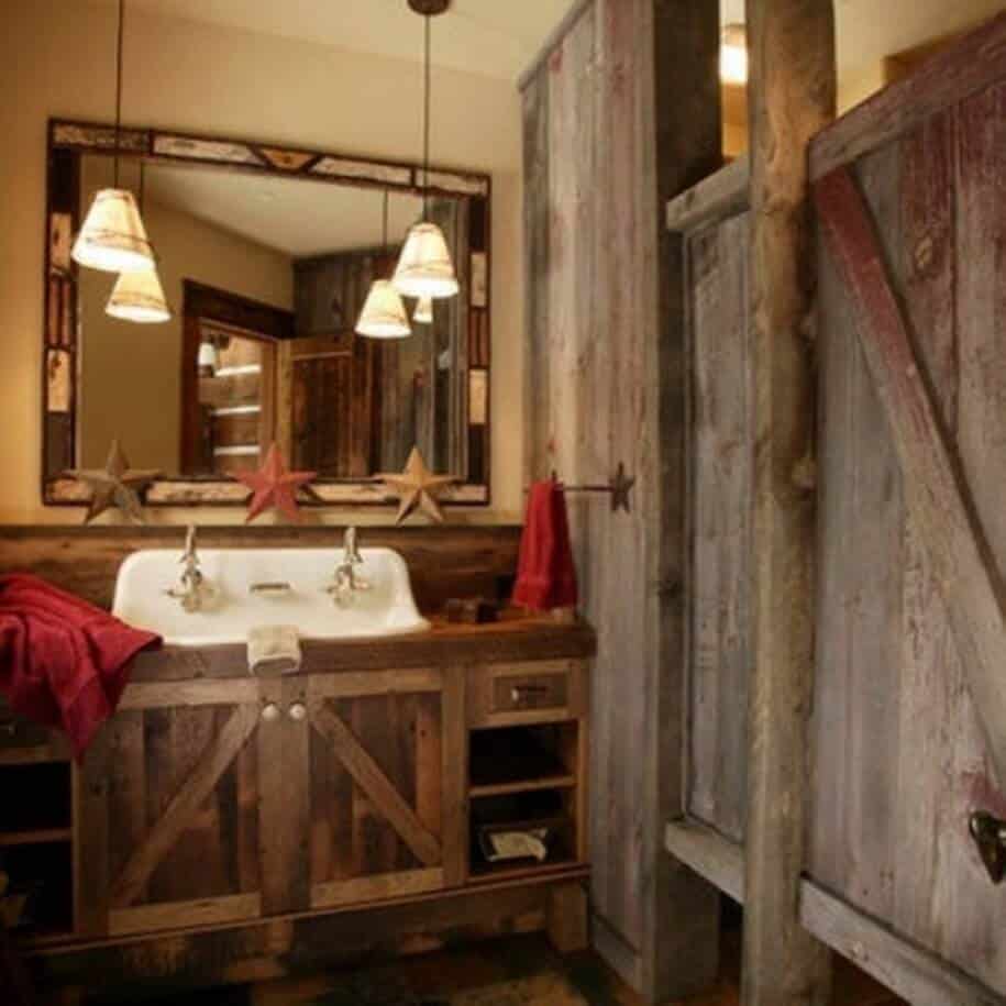 Modest Primitive Bathroom