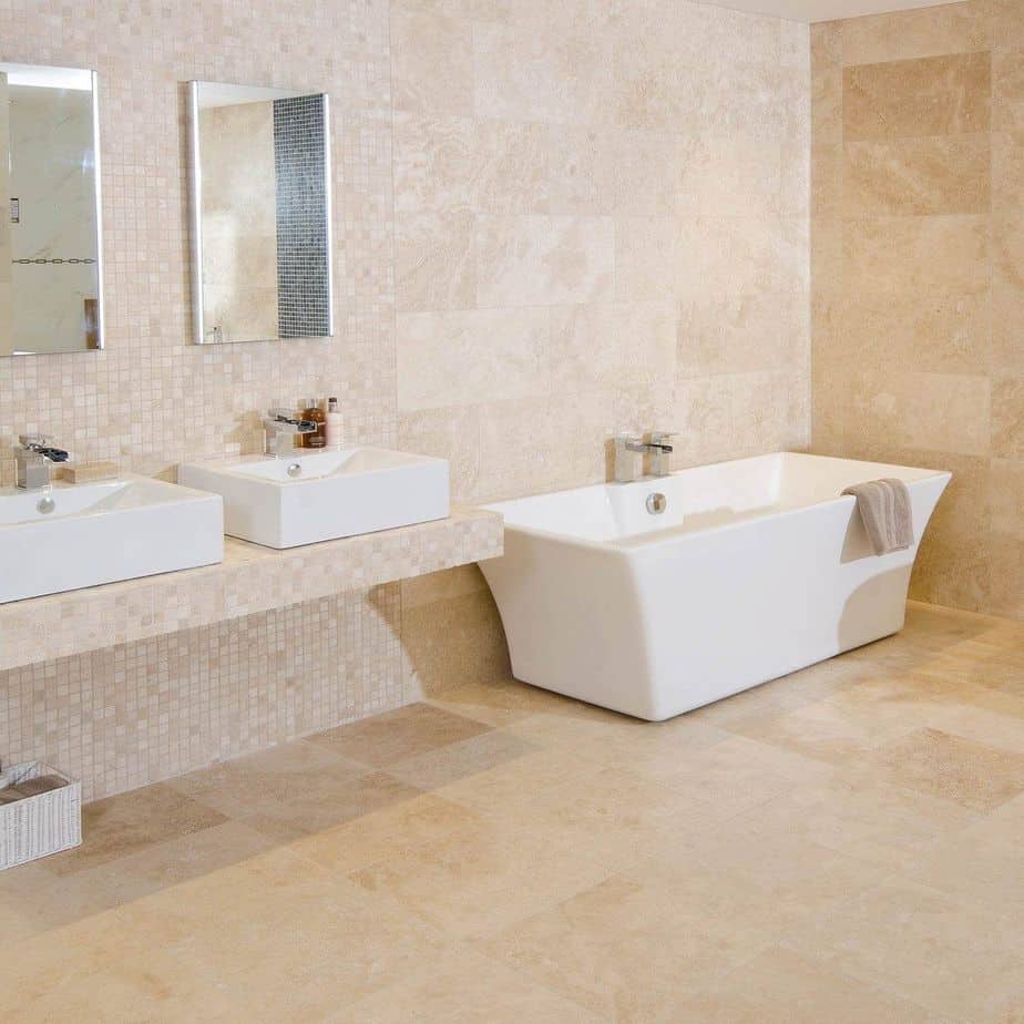 Simple Beige Bathroom