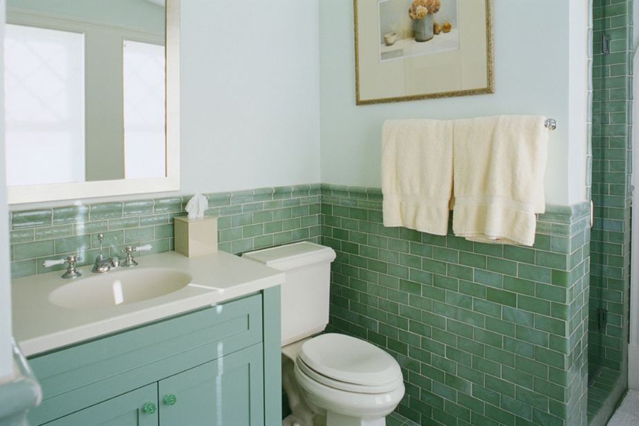 Soft Green Bathroom