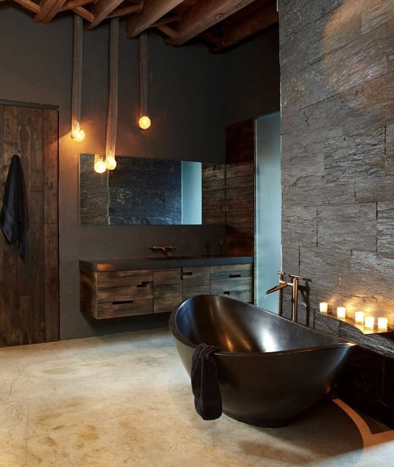 Unique Industrial Bathroom