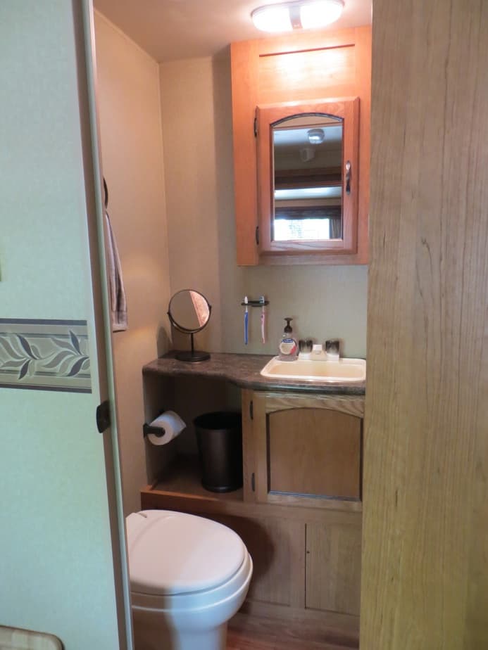 Warm Camper Bathroom