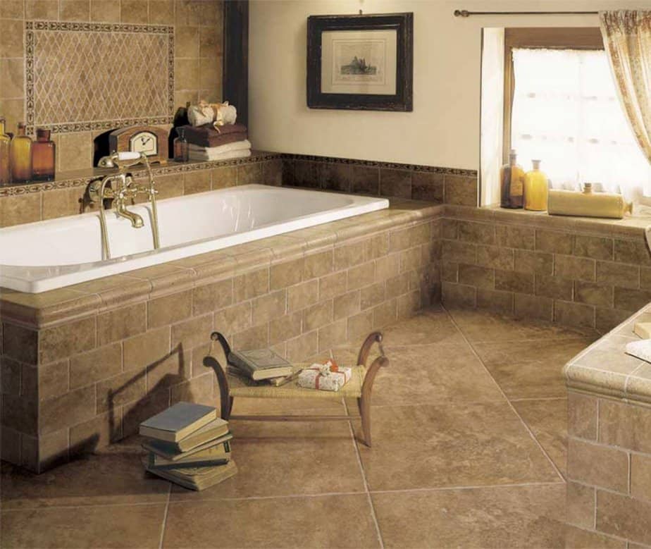 Warm Travertine Bathroom