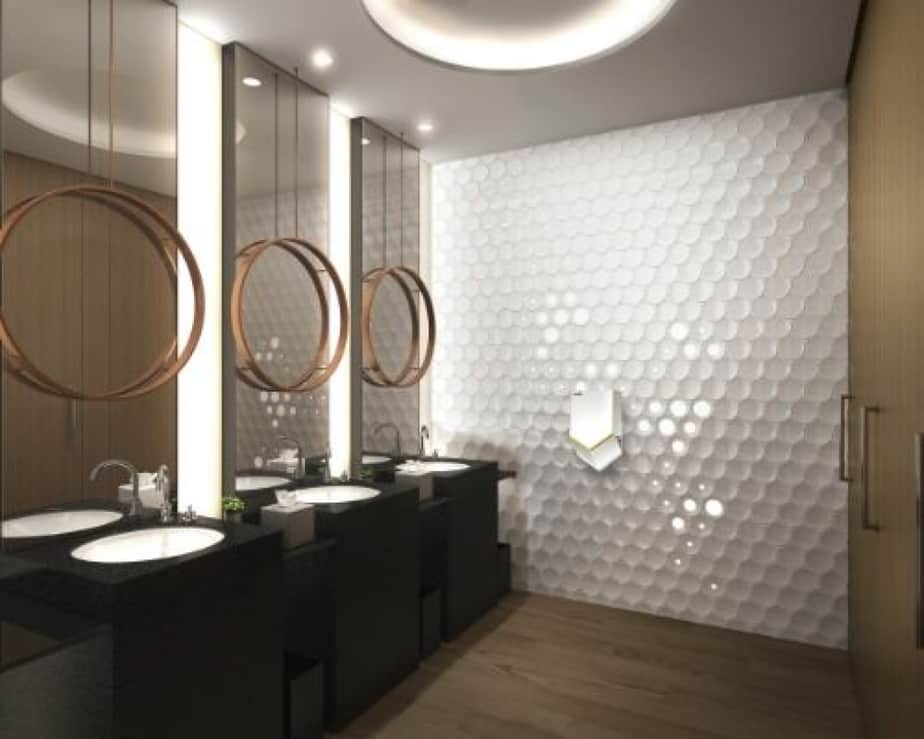 Trendy Office Bathroom