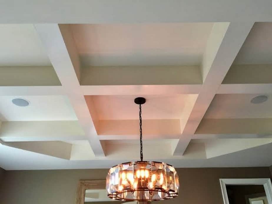 Coffered ceiling lighting 