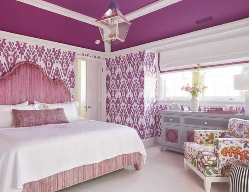 Colors That Go Good with Purple for wallpaper in bedroom