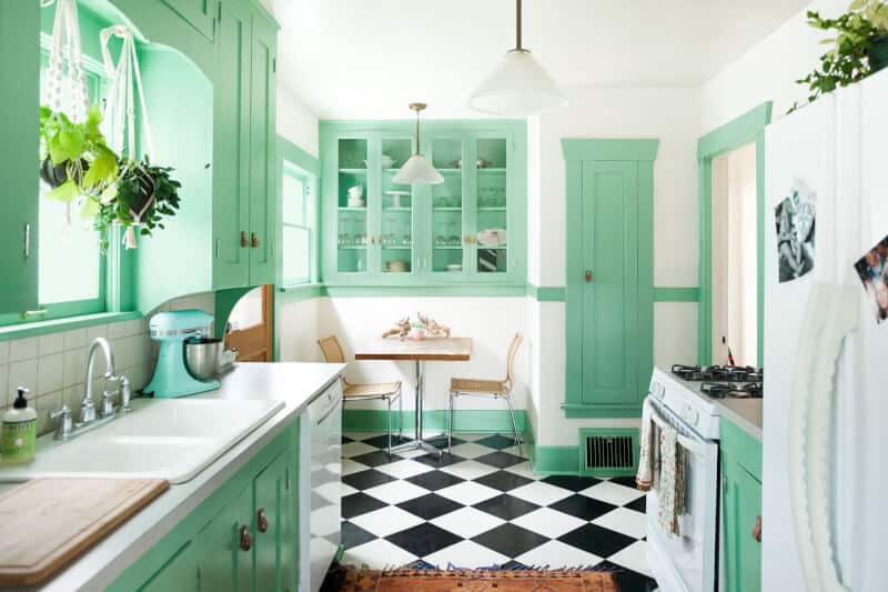 Colors That Go with Green Kitchen (monochrome)
