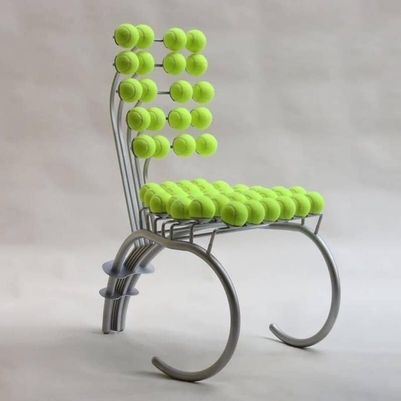 Unique tennis ball chair